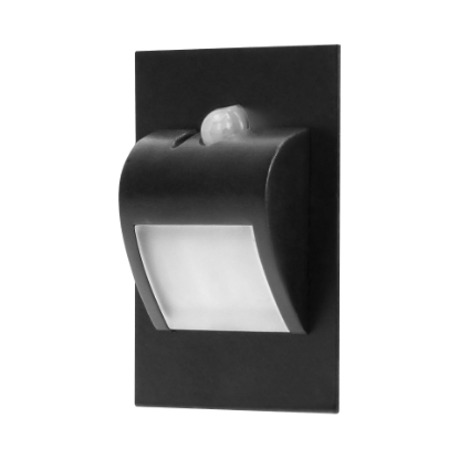 Imagine LAMPA LED PT SCARA 1.5W 4000K/30LM 12VDC NEGRU, OTEL/STICLA, FI60MM, CU SENZOR CREPUSCULAR+MISCARE