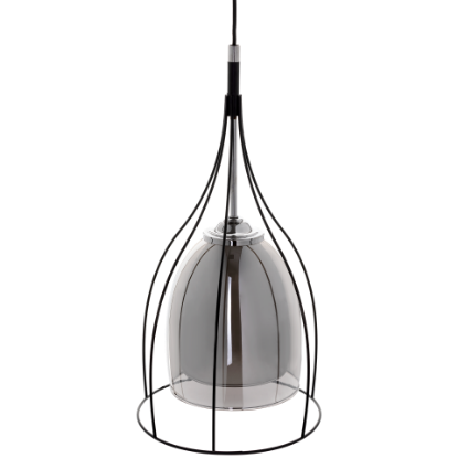Imagine PENDUL 1*E27 60W NEGRU/CROM METAL+STICLA ADELE 1P AD-LD