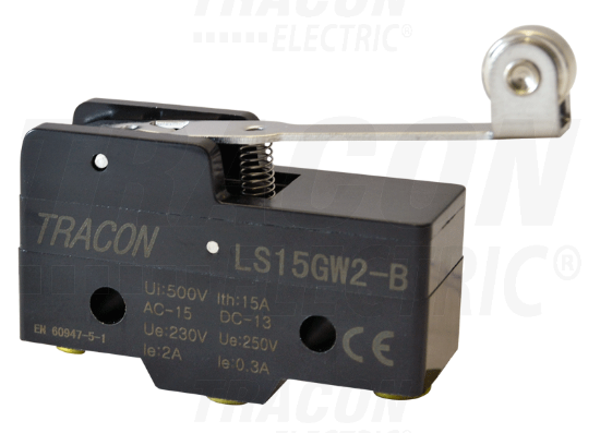 Picture of MICRO INTR 15A/250V,TIJA LUNGA CU ROLA,SURUB,LS15GW2-B