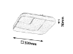 Picture of PLAFONIERAONIERA LED,  18W, 4000K/1350LM, IP20, ALB EMMETT 330MM/70MM,CU STELUTE