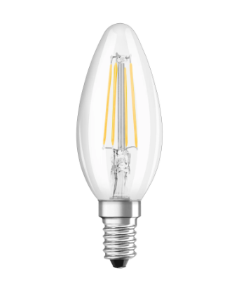 Picture of BEC LED E14 B, 4000K/ 470LM,  4.0W 230V, B40, FILAMENT CL STICLA