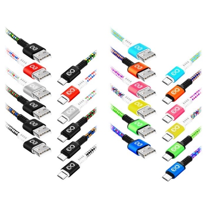 Picture of CABLU USB-A/ MICRO USB 1,5M 3A INCARCARE RAPIDA SI TRANSFER DATE, MUFA 7MM, DIAMOND