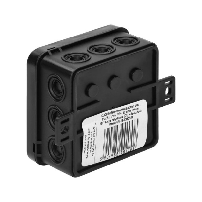 Imagine DOZA DERIV PT  85* 85* 41MM, IP54, 12 INTRARI, NEGRU, LA BUCATA