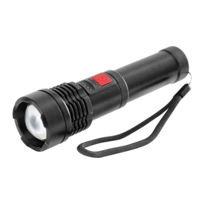 Picture of LANTERNA CU LED 12.0W/500LM, LED COB / LED CREE, REINCARCABILA PRIN MICRO-USB, CU FUNCTIE ZOOM, NEGR