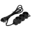 Picture of PRELUNGITOR  3PR(3*2P+T), 10A, 1.5M, 3*1.0MMP, STD FRANCEZ NEGRU ORNO