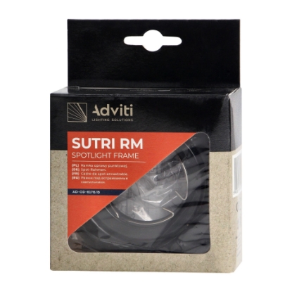 Picture of SPOT INCASTRAT 1*GU10, MR16, REGLABIL, MAX 50W, 230V, NEGRU, IP20, FI55MM