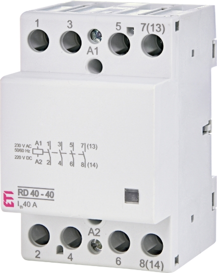 Picture of CONTACTOR MODULAR 40A 4P UB=230VAC/DC 4ND, 3MD, RD 40