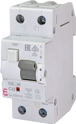 Picture of DIFERENTIAL 300MA/TIP AC, 1P+N C 32A, RCBO, 10KA 2MD, KZS-2M AC C32/0.3