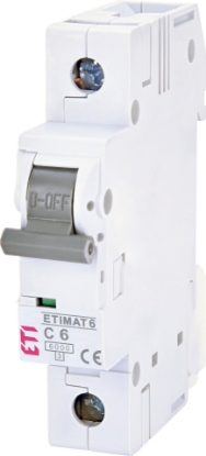 Picture of DISJUNCTOR 1P C  6A, 6KA 1MD, ETIMAT 6