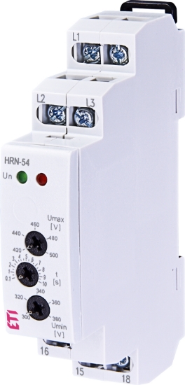Picture of RELEU MONITORIZARE TENSIUNE, SUCCESIUNE FAZE, 8A, 400VAC, 1ND+0NI  HRN-54
