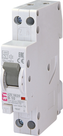 Picture of DIFERENTIAL 1MD, 30MA/TIP A, 1P+N B 10A, 6KA, RCBO, KZS-1M-DN