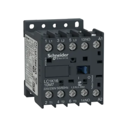 Picture of CONTACTOR  16A 3P 230VAC 1ND+0NI LC1K  50HZ