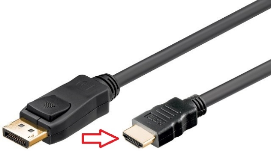 Imagine Cablu DisplayPort la HDMI 3m DP tata la HDMI A tata V1.2 UHD 4K 29Hz, DP HDMI MMGV1.2/3,0-BU