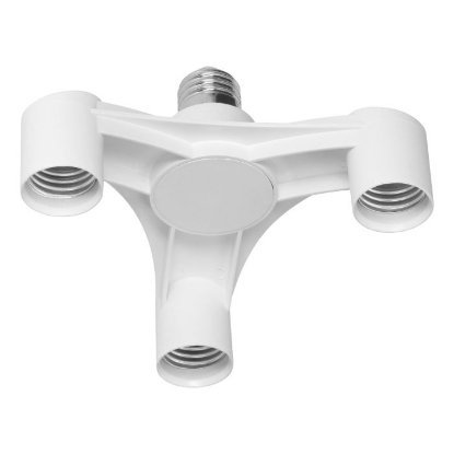 Imagine ADAPTOR DULIE, DE LA E27 LA 3X E27, ALB, LAT