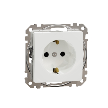 Imagine PRIZA ST SIMPLA 2P+E 16A 250V ALB SEDNA SDD, F.RAMA