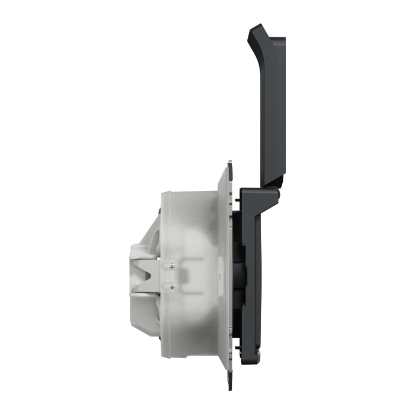 Imagine PRIZA ST CU CAPAC SIMPLA 2P+E 16A 250V, IP44, ANTRACIT  SEDNA SDD, F.RAMA