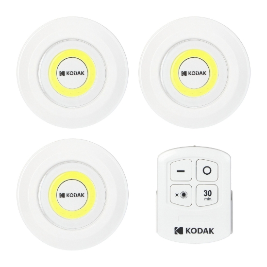 Imagine LUMINI LED KODAK, 130LM, IP42, 11 X AAA, TELECOMANDA, SET DE 3 PIESE