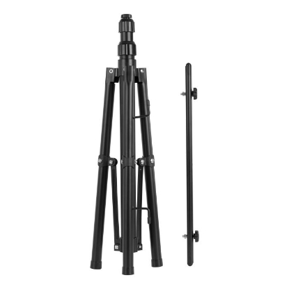 Imagine TREPIED DUBLU NEGRU  PENTRU PROIECTOARE LED, REGLAJ INALTIME  MAX. 150CM AD-NL