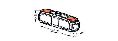 Imagine BLOC TRECERE 1P, 1G - 2BUC/PG - 32A, 0.75 - 4 MMP, COMPRESIE, WAGO