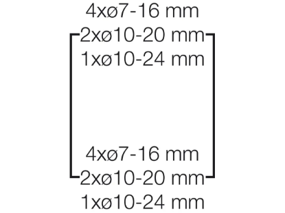 Imagine COFRET APARENT 6MD (1R* 6) IP65, GRI, USA TRANSPARENTA