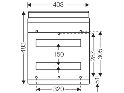 Imagine COFRET APARENT 36MD (2R*18) IP65, GRI, USA TRANSPARENTA