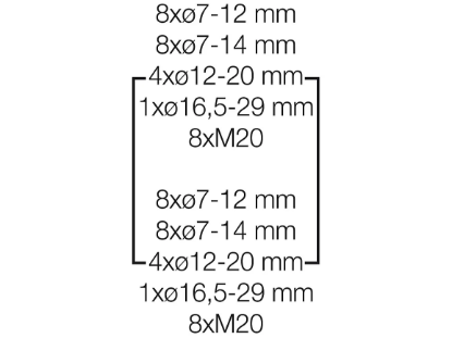 Imagine COFRET APARENT 54MD (3R*18) IP65, GRI, USA TRANSPARENTA
