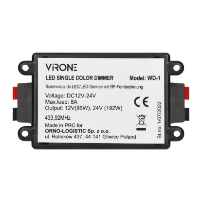 Imagine DIMMER PENTRU LED RF 12-24VDC CU TELECOMANDA