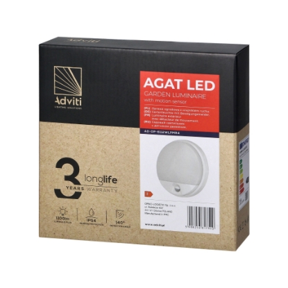 Imagine CORP IL LED, GRADINA,15W, 4000K/1100LM,CU SENZOR PIR, 140GR,IP54, AD-OP-6112WLPMR4