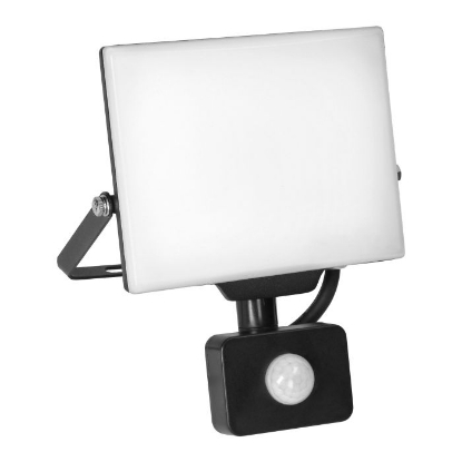 Imagine PROIECTOR LED CU SENZOR, 30W 4000K/2400LM, 230V, IP44, PIR 240 ° NEGRU, PC ALB MAT,