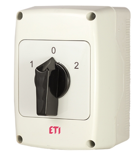 Imagine COMUTATOR CAME 32A 2P 2ETAJ (1-0-2)POZ, IN CUTIE, IP65, CS 32 52 PNG