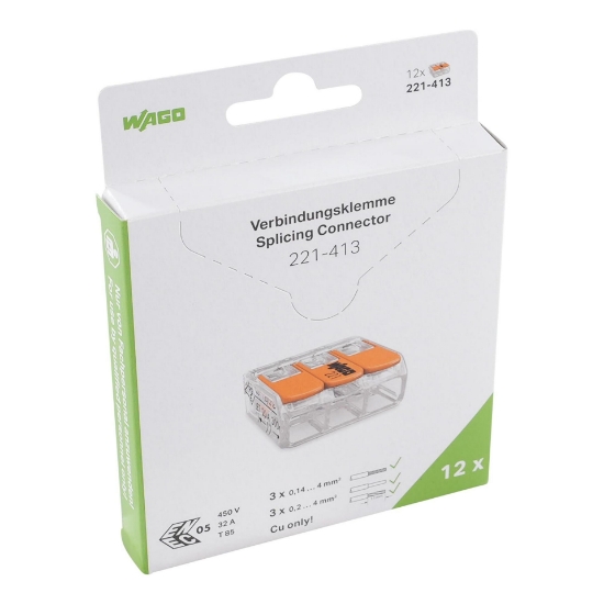 Imagine CONECTOR DE IMBINARE 1P, 5G(1*5G) - 8BUC/CT - 32A, 0.14 - 4 MMP, COMPRESIE, WAGO