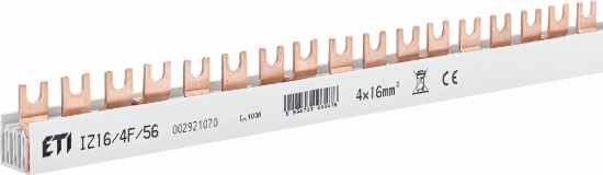 Imagine PIEPTENE 4P 56 PASI 100A FURCA 16MMP 500VAC IZ16/4F/56