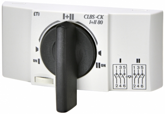 Imagine COMUTATOR SURSA, MANUAL, 100A 3P, 3(1-0-2)POZ, 400VAC, CLBS