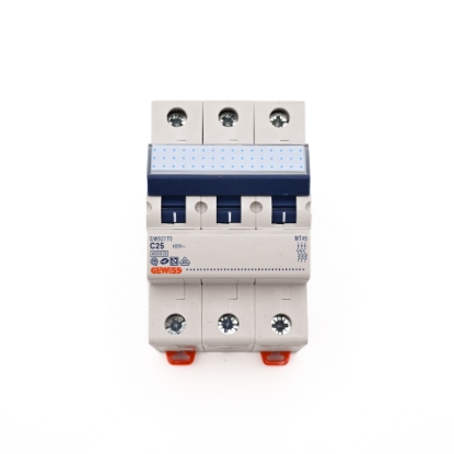 Arată detalii pentru DISJUNCTOR 3P C 25A  4.5KA 3MD GW  92170 Imagine DISJUNCTOR 3P C 25A  4.5KA 3MD GW  92170