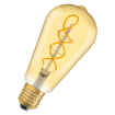 Imagine BEC LED E27 A, 2000K/ 250LM,  5.0W 230V, FILAMENT SPIRALA  GOLD  EDISON