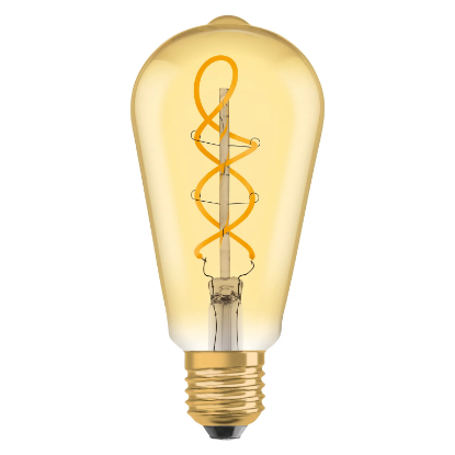 Imagine BEC LED E27 A, 2000K/ 250LM,  5.0W 230V, FILAMENT SPIRALA  GOLD  EDISON