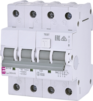 Imagine DIFERENTIAL RCBO 3P+N B 16A, 30MA/TIP A,  6KA, 4MD, KZS-4M