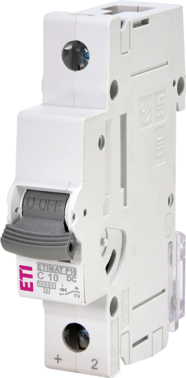 Imagine DISJUNCTOR MCB 1P, C 10A, VDC, 1MD, 10KA, ETIMAT P10-DC