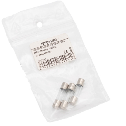 Imagine SIGURANTA FUZIBILA, FI 5 *20MM, 0.80A 250V, RAPIDA - 3BUC/PG -