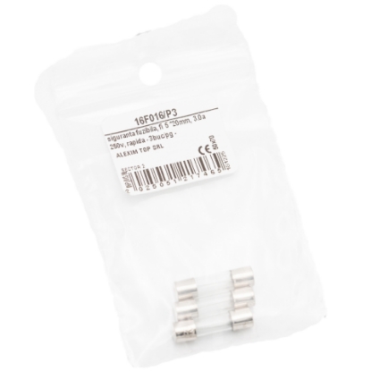 Imagine SIGURANTA FUZIBILA, FI 5 *20MM, 3.0A 250V, RAPIDA - 3BUC/PG