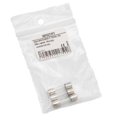 Imagine SIGURANTA FUZIBILA, FI 5 *20MM, 15A 250V, RAPIDA - 3BUC/PG